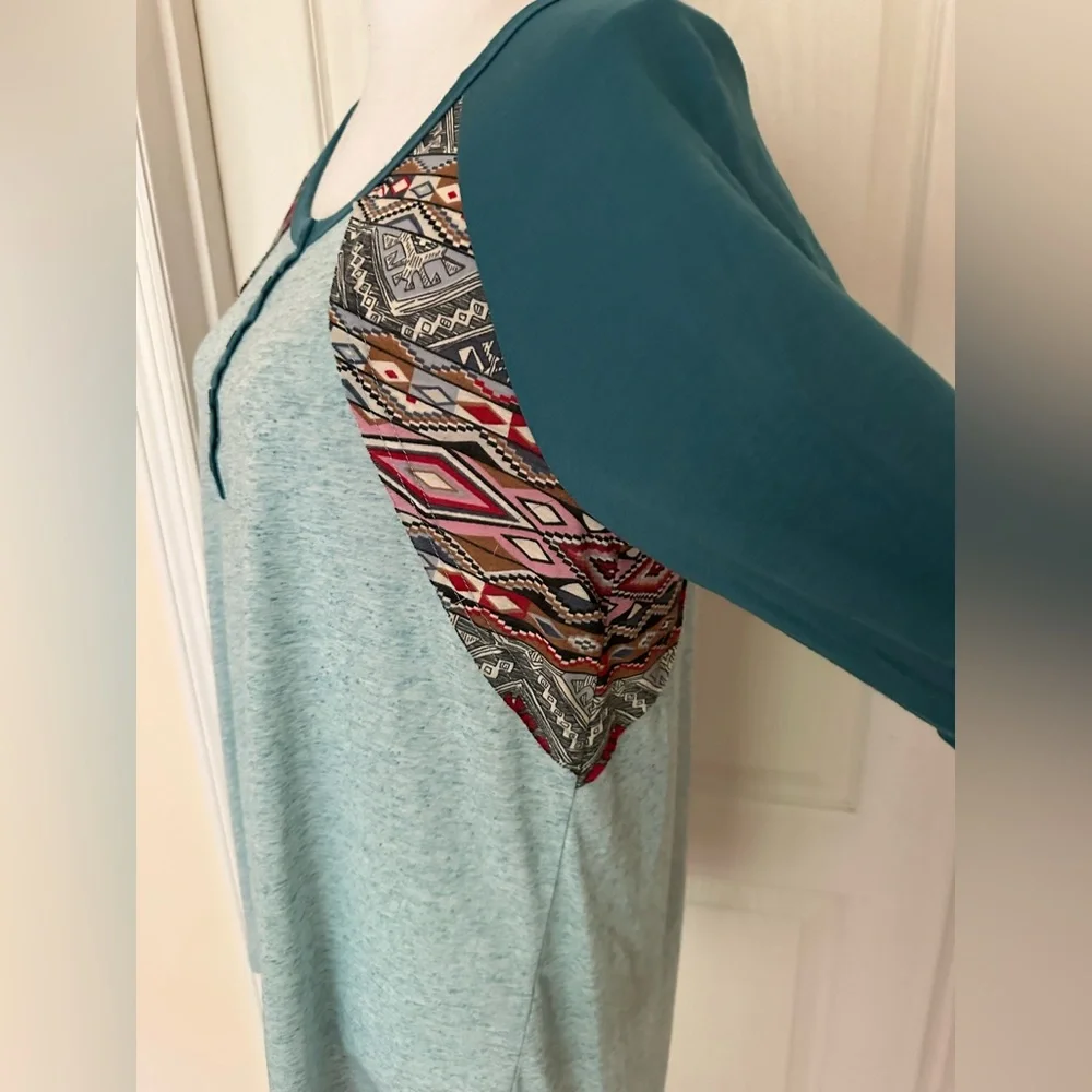 NWT Umgee USA Women's Long Sleeve Blouse Shirt Boho, Sz M - Picture 4 of 10